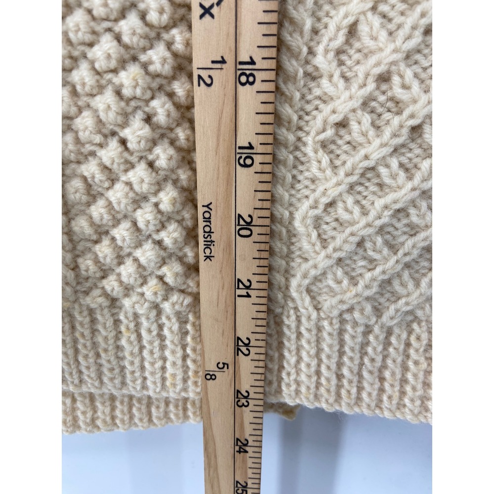 Carbery Sweater Women Medium Cardigan Fisherman Wool Ireland Cable Knit Vintage - Picture 5 of 7